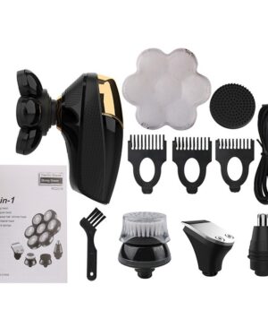 5-in-1 Men Electric Razor Portable Waterproof Usb Charging Head Shavers