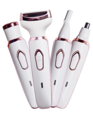 4-in-1 Women Hair Trimmer Painless Waterproof Usb Rechargeable Electric Razor