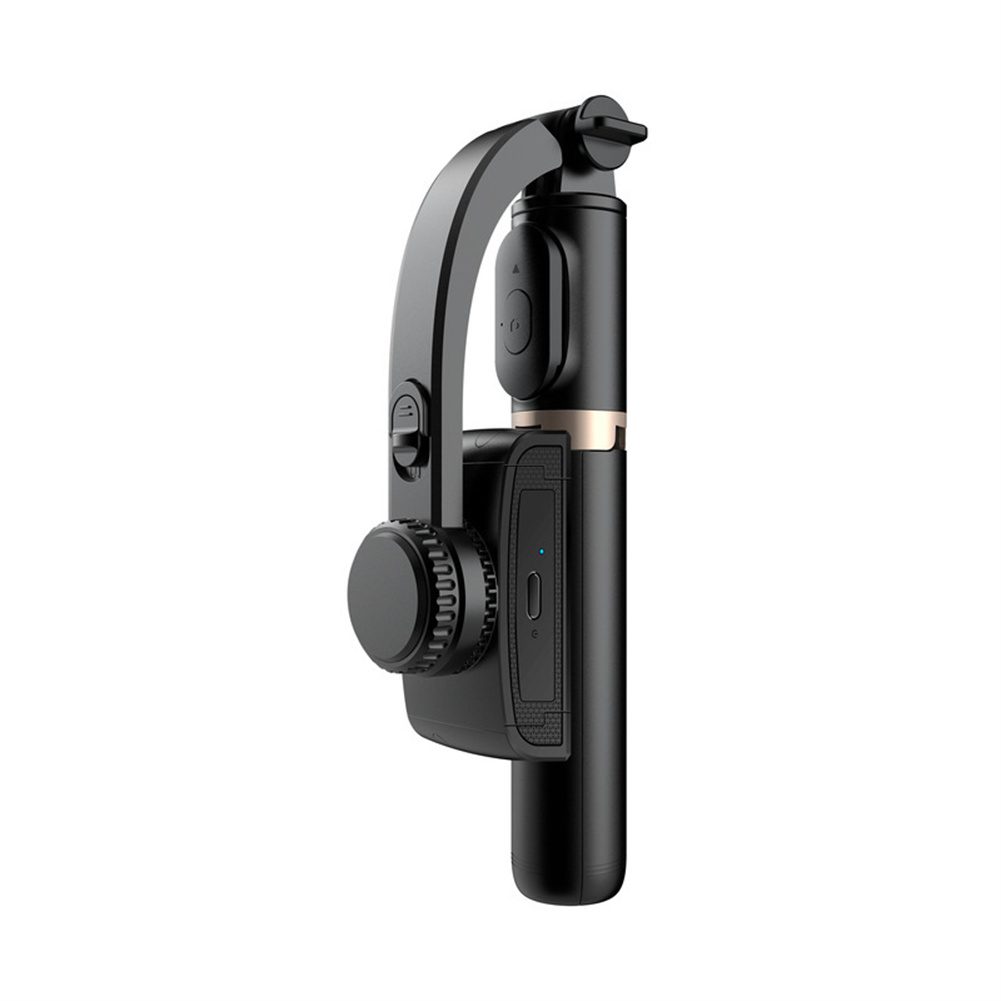 Q08 Stabilizer Smartphone Bluetooth Selfie Stick Mini Gimbal Tripod with Led Fill Light Black Handheld Stabilizer