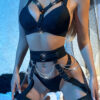 sexy metal chain underwear nightclub sex suit