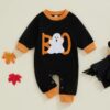 Wholesale 0-18M Baby Halloween Ghost Patch Long Sleeve