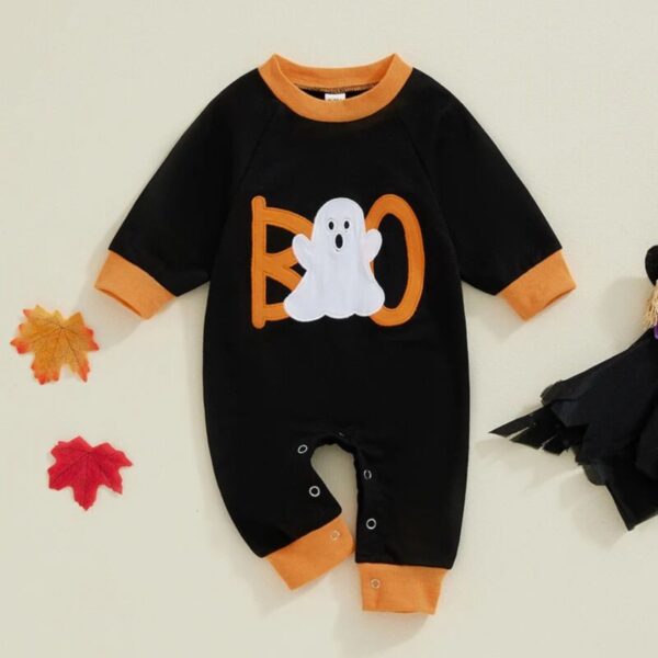 Wholesale 0-18M Baby Halloween Ghost Patch Long Sleeve