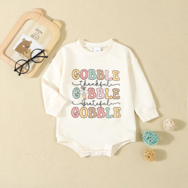 Wholesale 0-18M Thanksgiving Letter Print Long Sleeve R