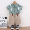 Wholesale 12M-4Y Toddler Boys Plaid Bowtie Shirts And S