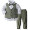 Wholesale 12M-5Y Toddler Boys Party Sets Bowtie Shirts