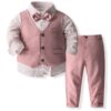 Wholesale 12M-5Y Toddler Boys Pink Suit Sets Shirts & S