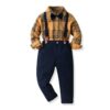 Wholesale 12M-5Y Toddler Boys Suit Sets Plaid Shirts An