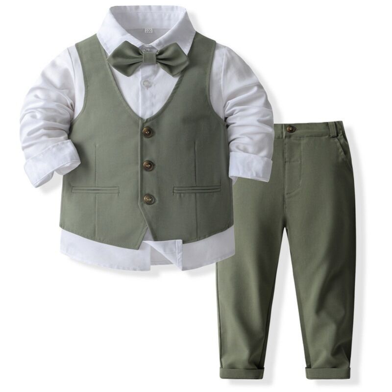 Wholesale 12M-5Y Toddler Boys Suit Sets White Shirts &
