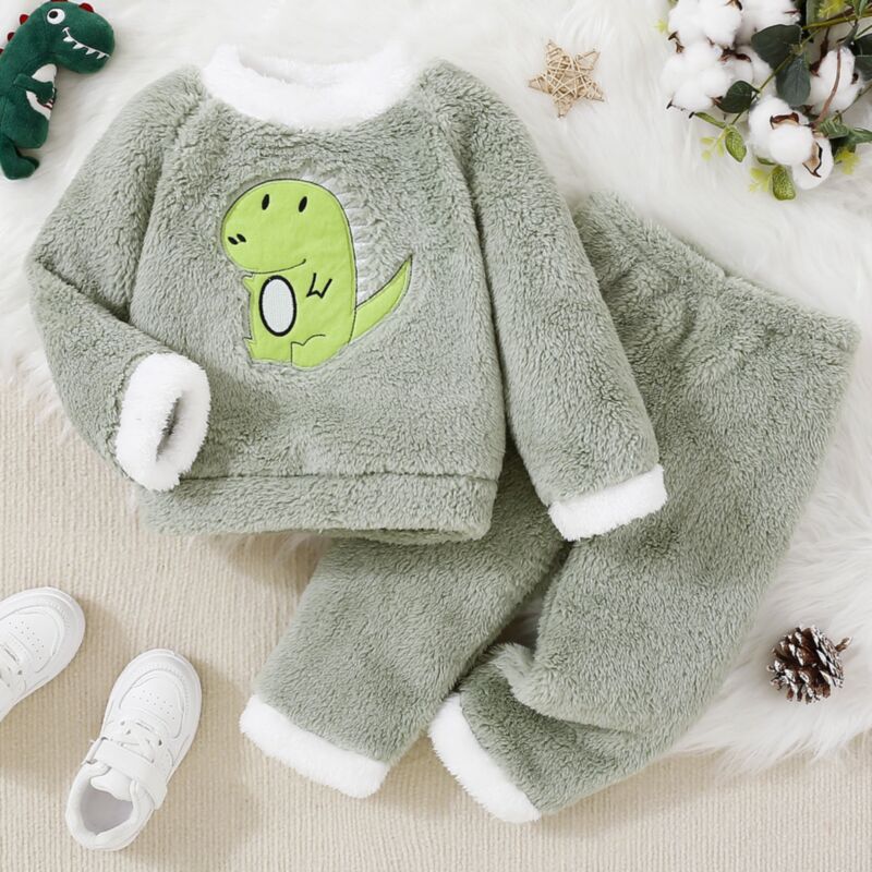 Wholesale 12M-5Y Unisex Dinosaur Embroidery Plush Sets