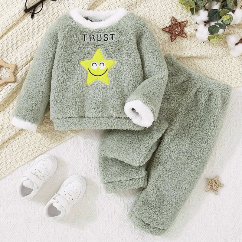 Wholesale 12M-5Y Unisex Star Letter Embroidery Plush Se