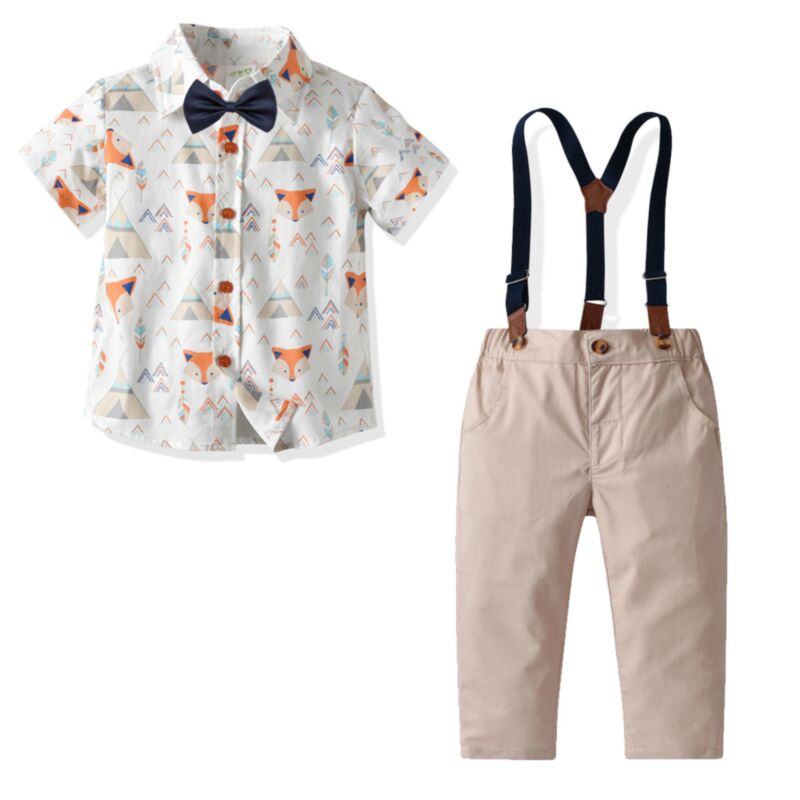 Wholesale 12M-6Y Toddler Boys Fox Long Sleeve Shirt & S