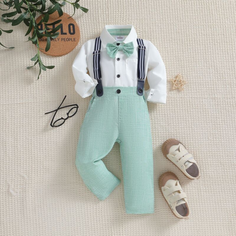 Wholesale 12M-6Y Toddler Boys Suit Sets Shirts And Susp
