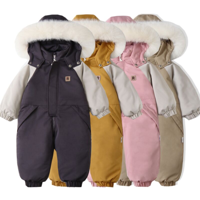 Wholesale 18M-5Y Unisex Colorblock Ski Suit Jumpsuit Fo