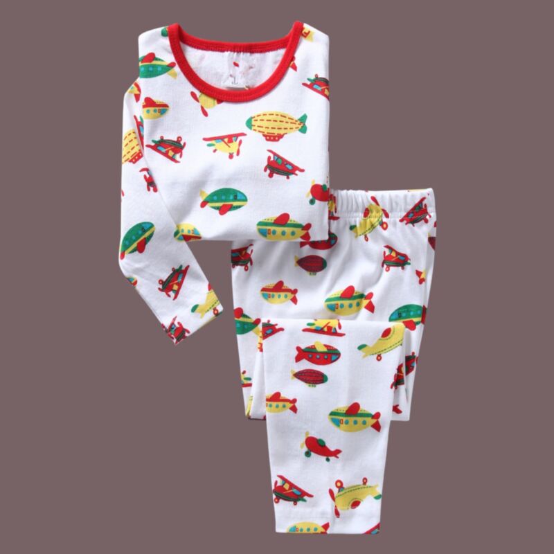 Wholesale 18M-6Y Ship Helicopter Print And Pants Set Wh