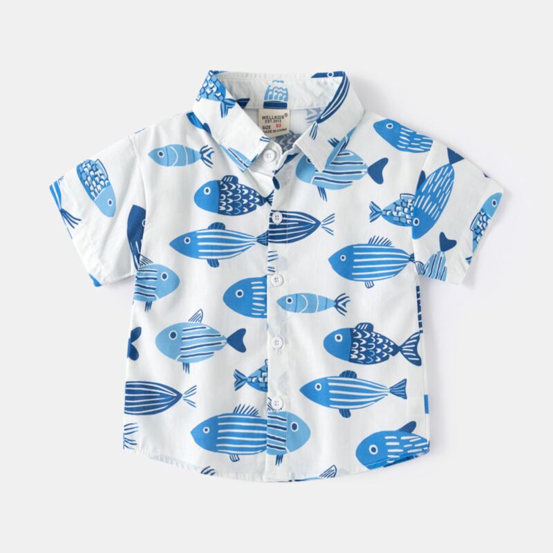 Wholesale 18M-6Y Toddler Boys Casual Cartoon Full Print
