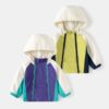 Wholesale 18M-6Y Toddler Boys Color Block Double Zipper