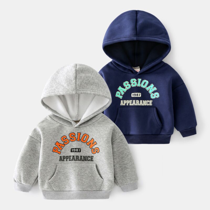 Wholesale 18M-6Y Toddler Boys Fleece Letter Hoodie Jack