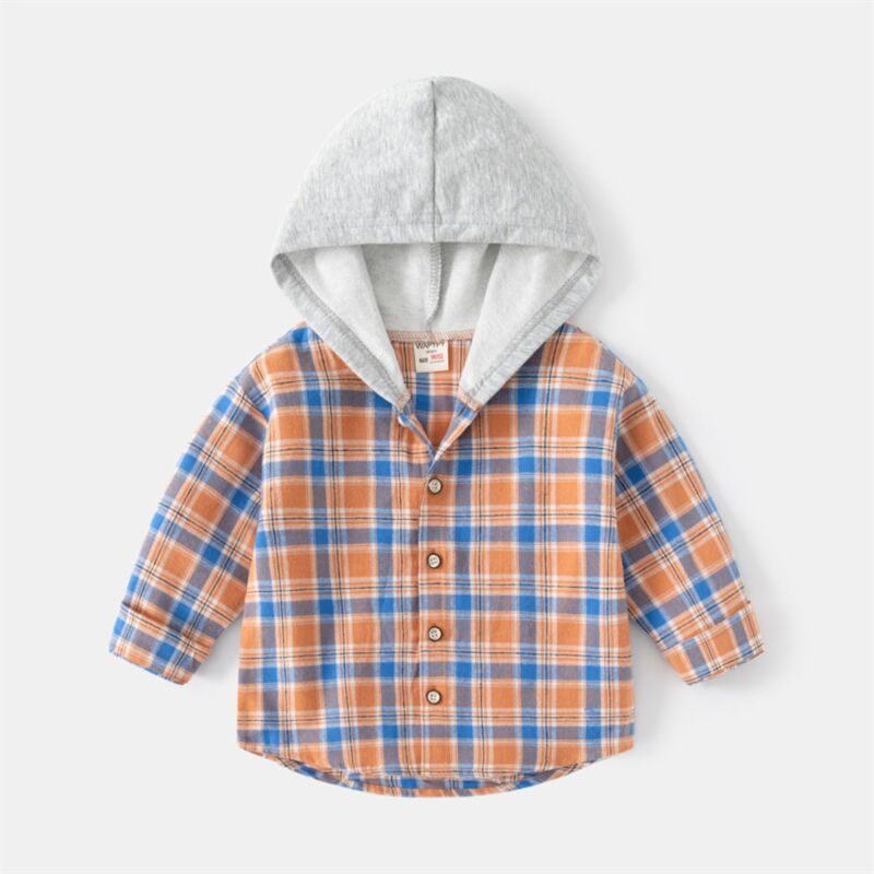 Wholesale 18M-6Y Toddler Boys Plaid Hooded Jackets Whol