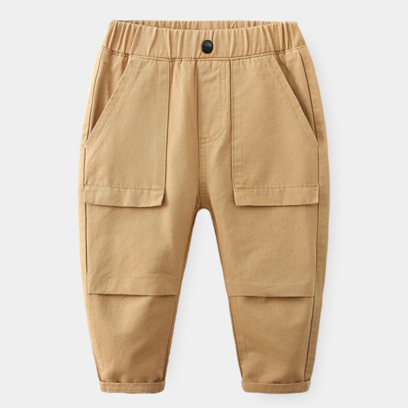 Wholesale 18M-6Y Toddler Boys Pocket Solid Color Casual
