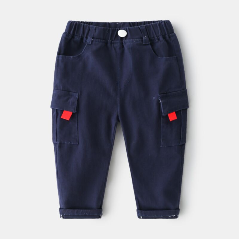 Wholesale 18M-6Y Toddler Boys Pure Color Cargo Pants Wh