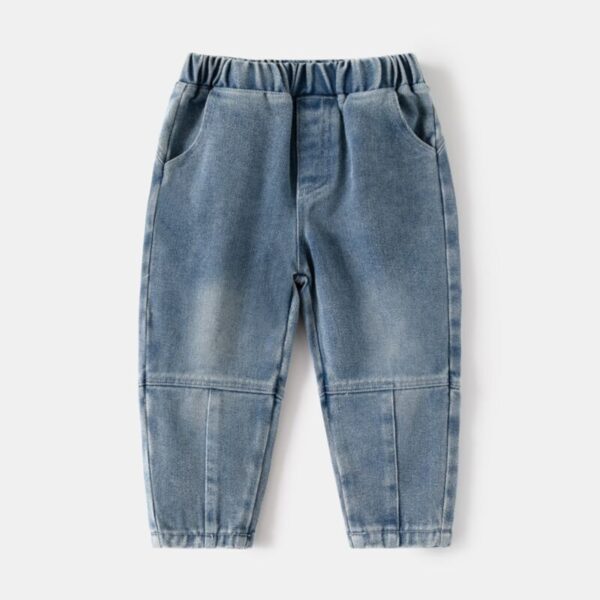 Wholesale 18M-6Y Toddler Boys Solid Color Denim Trouser