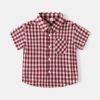Wholesale 18M-6Y Toddler Boys Summer Plaid Lapel Shirts
