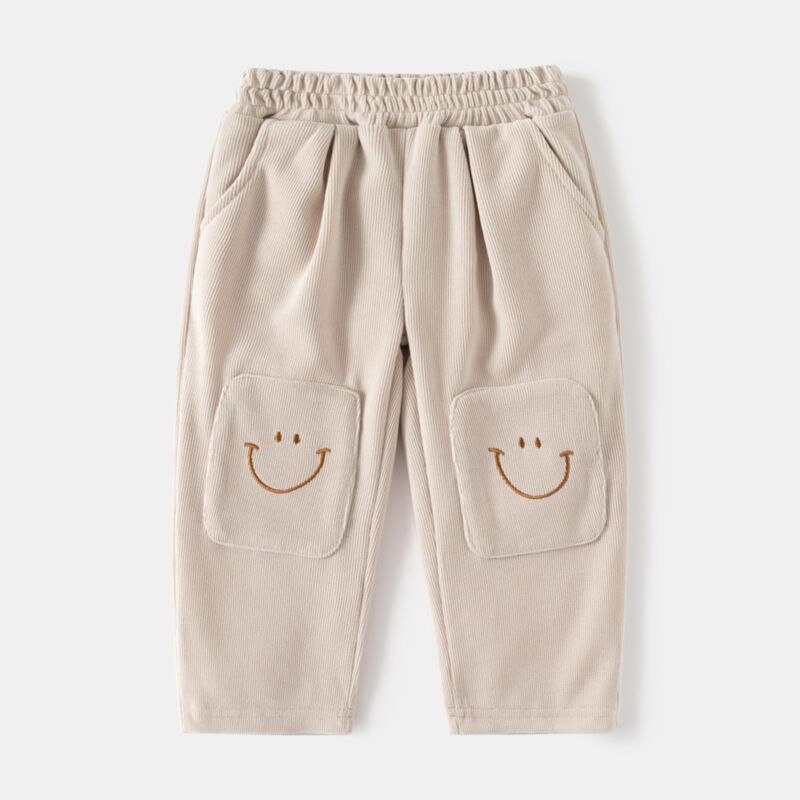 Wholesale 18M-6Y Unisex Corduroy Solid Color Casual Pan