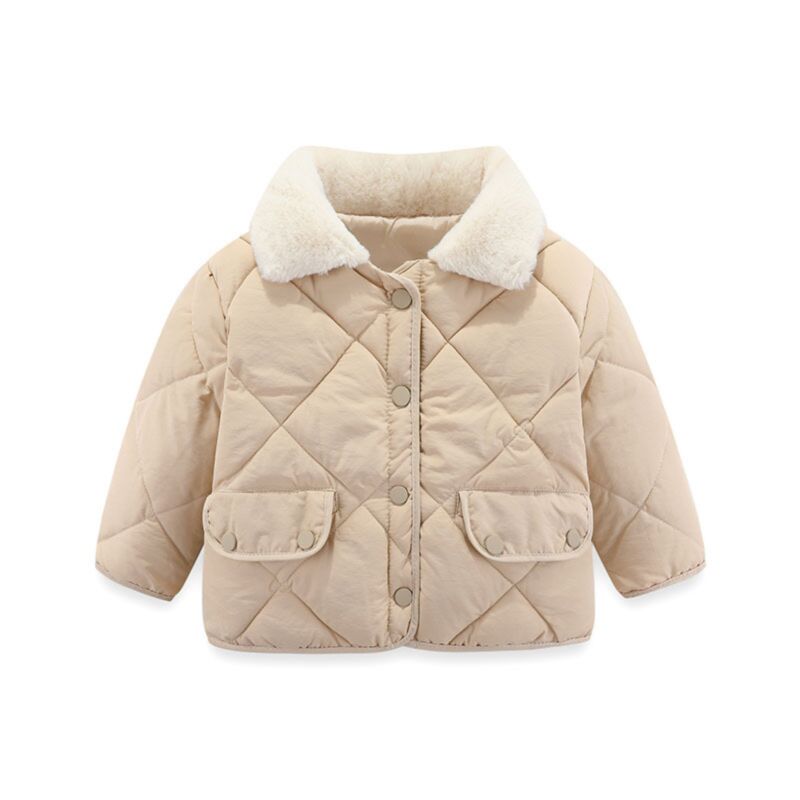 Wholesale 18M-6Y Unisex Rhombus Thickened Fur Collar Co