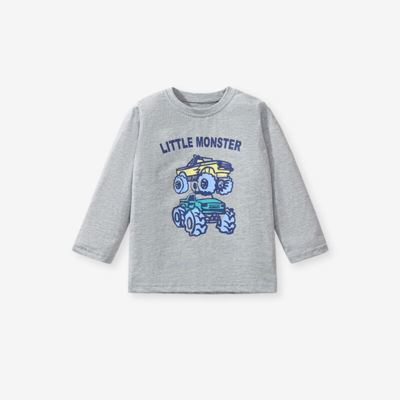 Wholesale 18M-7Y Toddler Boys Car Printed Long Sleeve T