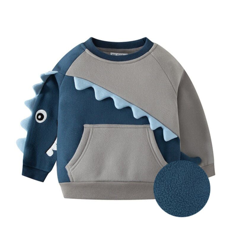 Wholesale 18M-7Y Toddler Boys Cartoon Colour Block Swea