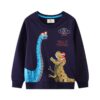 Wholesale 18M-7Y Toddler Boys Cotton Dinosaur Crew Neck