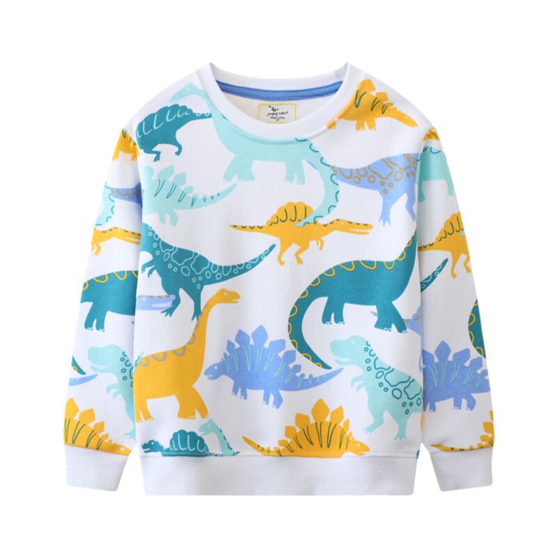 Wholesale 18M-7Y Toddler Boys Crew Neck Long Sleeve Pul