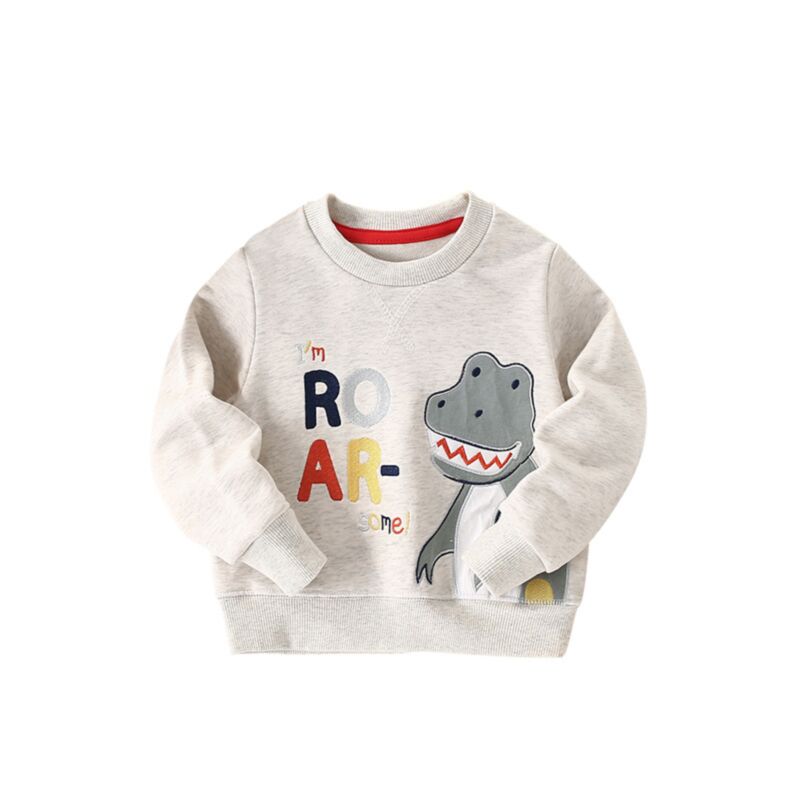 Wholesale 18M-7Y Toddler Boys Dinosaur Crew Neck Long S