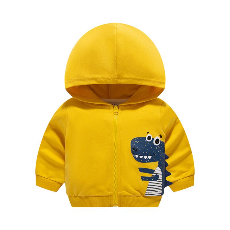 Wholesale 18M-7Y Toddler Boys Dinosaur Zip Round Neck H