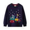 Wholesale 18M-7Y Toddler Boys Excavator Crew Neck Pullo