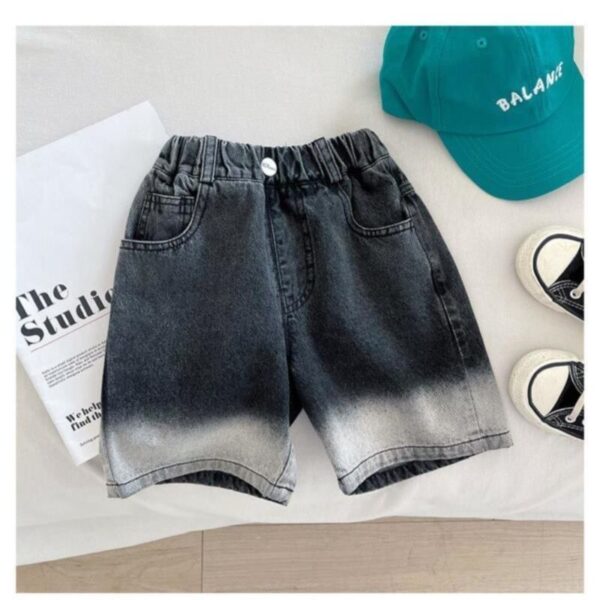 Wholesale 18M-7Y Toddler Boys Gradient Denim Shorts Who