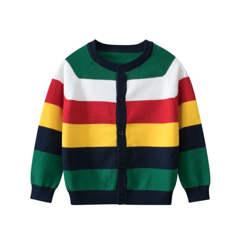 Wholesale 18M-7Y Toddler Boys Neck Striped Colorblock C