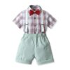Wholesale 18M-7Y Toddler Boys Short Sleeve Plaid Shirt