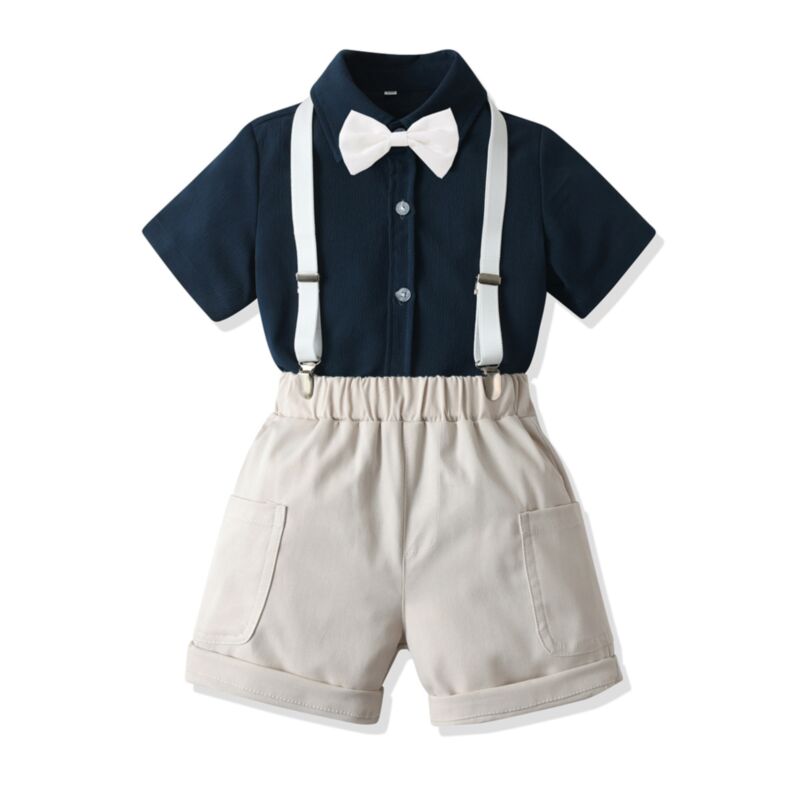 Wholesale 18M-7Y Toddler Boys Short Sleeve Shirts Suspe