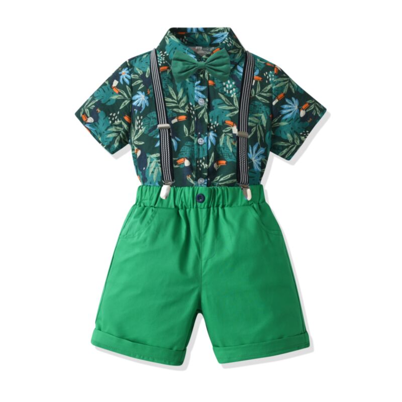 Wholesale 18M-7Y Toddler Boys Suit Sets Beach Leaves Sh