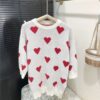 Wholesale 18M-7Y Toddler Girls Autumn Knitted Heart Hem