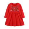 Wholesale 18M-7Y Toddler Girls Embroidered Floral Long