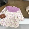 Wholesale 18M-7Y Toddler Girls Flower Printed Long Slee