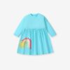 Wholesale 18M-7Y Toddler Girls Rainbow Long Sleeve Dres