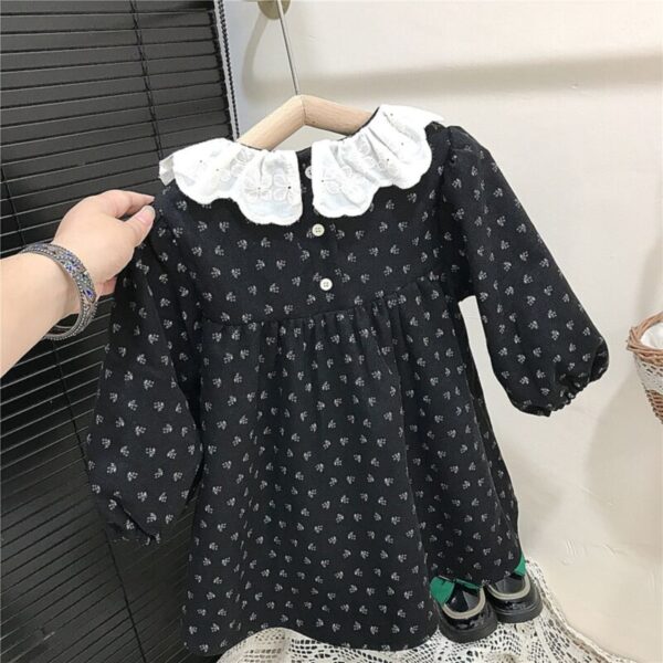 Wholesale 18M-7Y Toddler Girls Retro Floral Lace Round