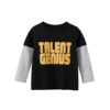 Wholesale 18M-9Y Colorblock Tops Letter Print Long Slee