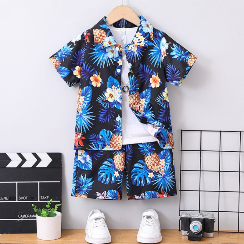 Wholesale 2-7Y Toddler Boys 2pcs Beach Short Sleeve Lap