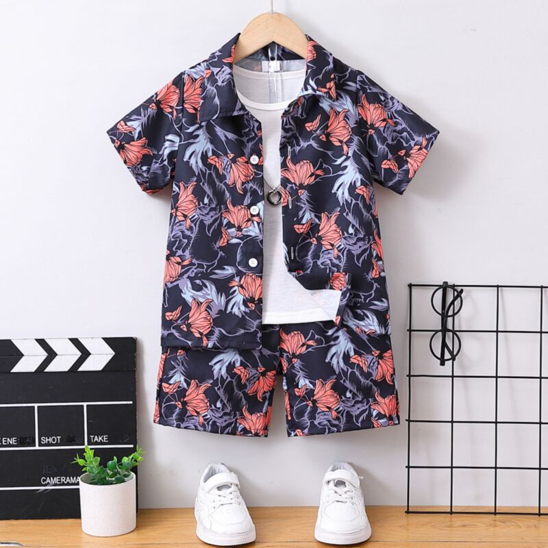 Wholesale 2-7Y Toddler Boys 2pcs Beach Short Sleeve Lap