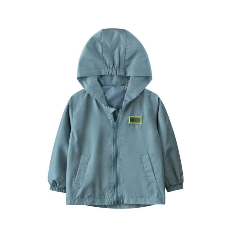 Wholesale 2-7Y Toddler Boys Pure Color Thin Hooded Tren