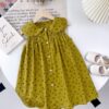 Wholesale 2-7Y Toddler Girls Doll Neck Sleeveless Vinta